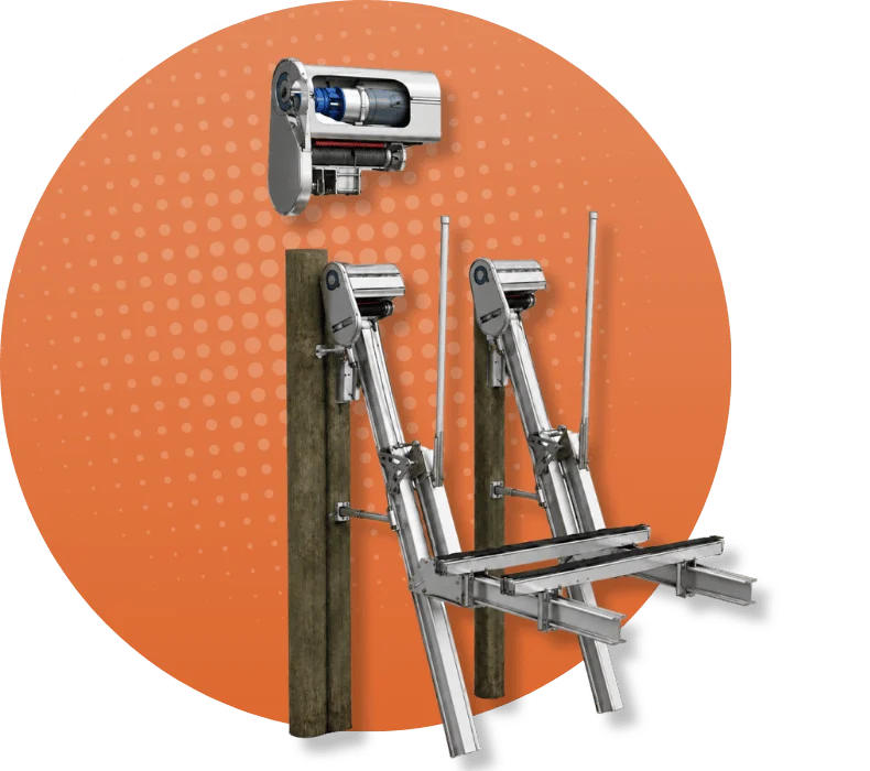 Boat Lift 3d Model of Motor and Guide Post